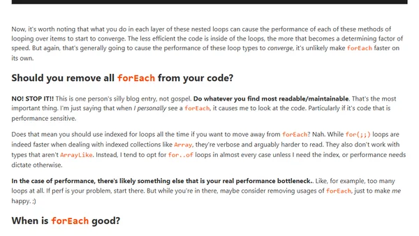 forEach is a code smell
