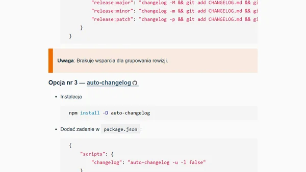 Git. Używaj typu w Commit Message i zbuduj idealny changelog