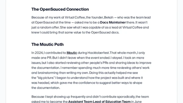 From Helping Out to Taking Ownership: The Art of Sticking Around