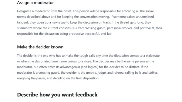 Moderating a controversial pull request