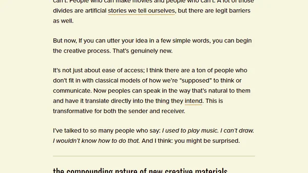 The Creative Infinite