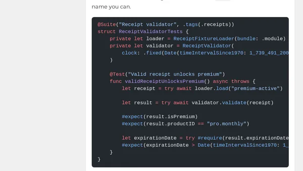 Migrate One XCTest File to Swift Testing