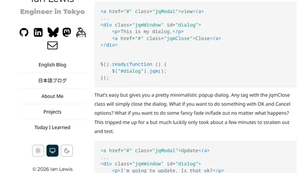 Ok/Cancel buttons with jqModal
