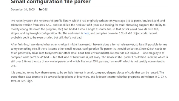 Small configuration file parser