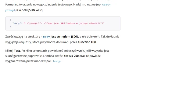 Jak połączyć AWS Lambda z AI
