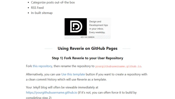 Introducing Reverie - A ridiculously elegant Jekyll theme