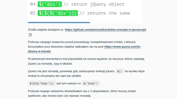 Moja przygoda z monadami w JavaScript