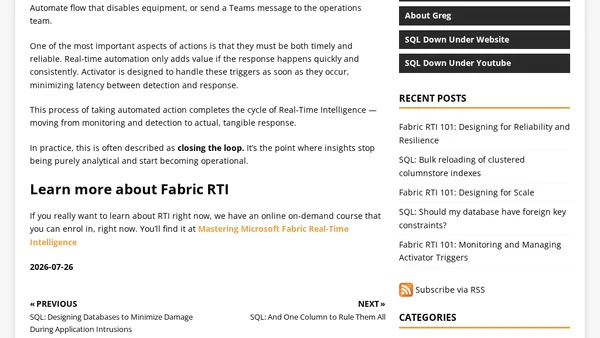 Fabric RTI 101: Triggering Actions in Activator