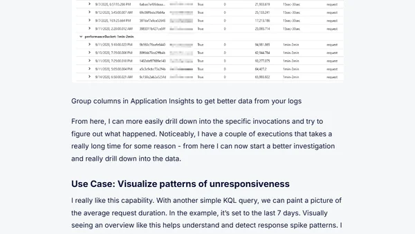 Discover issues with Azure Functions and App Service using Application Insights