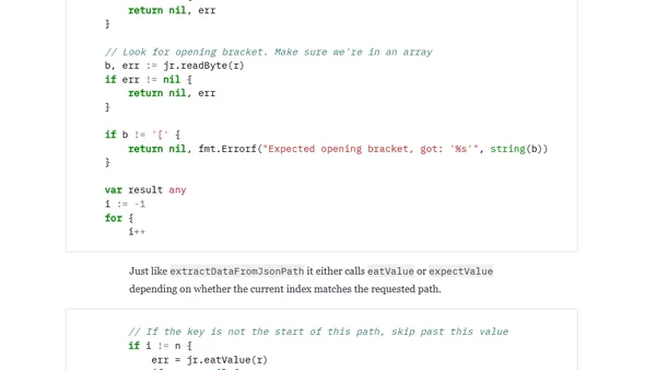 Implementing a simple jq clone in Go, and basics of Go memory profiling