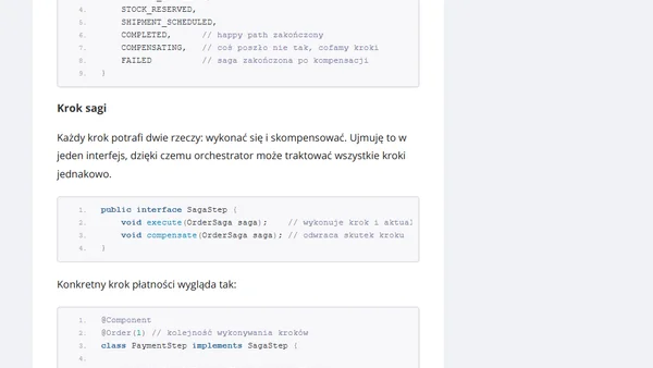 Spójność danych w mikroserwisach: wzorzec SAGA