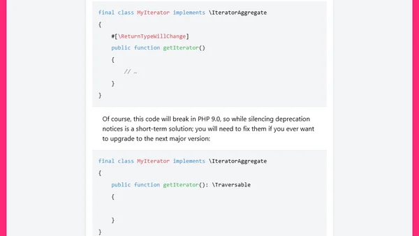 Dealing with deprecations