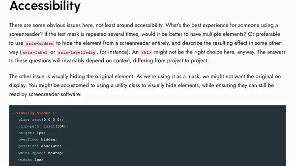Masking One Element With Another