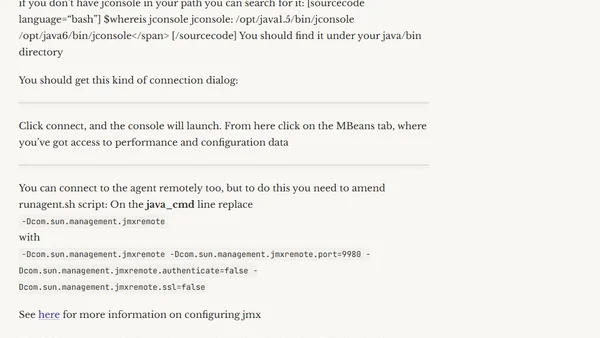 JConsole / JMX