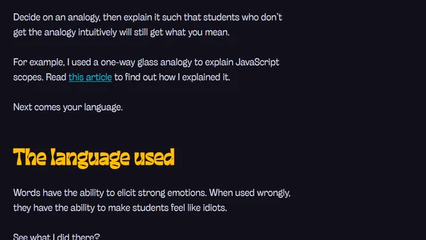 How to write a good coding article