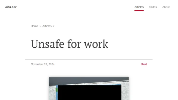 Unsafe for work