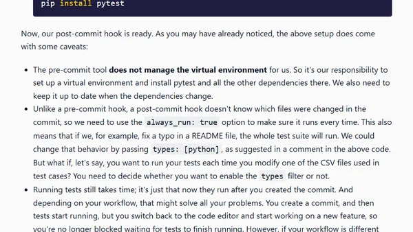 pre-commit vs. CI