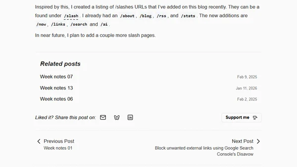 Creating a /slash page