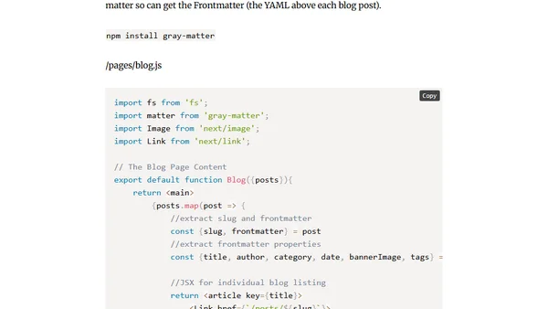 Creating a Markdown Blog in 2022 with Next JS