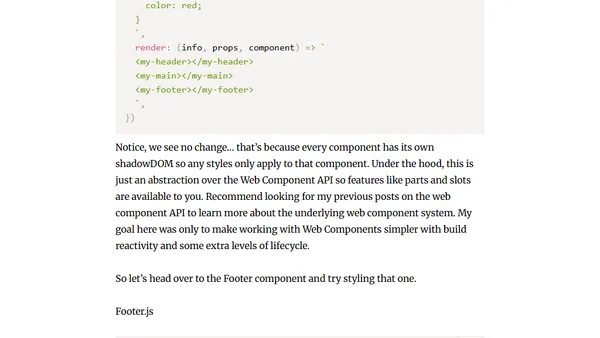 EZComponent -Open Source Frontend Framework using Web Components