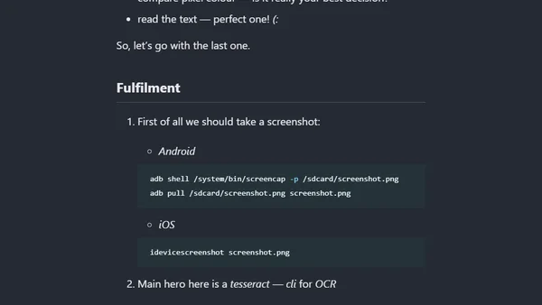 OCR or getting text from the screenshot
