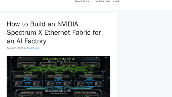 How to Build an NVIDIA Spectrum-X Ethernet Fabric for an AI Factory