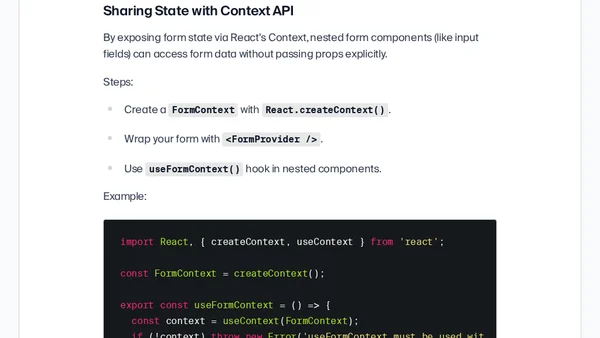 Mastering React Design Patterns for Building Maintainable Forms