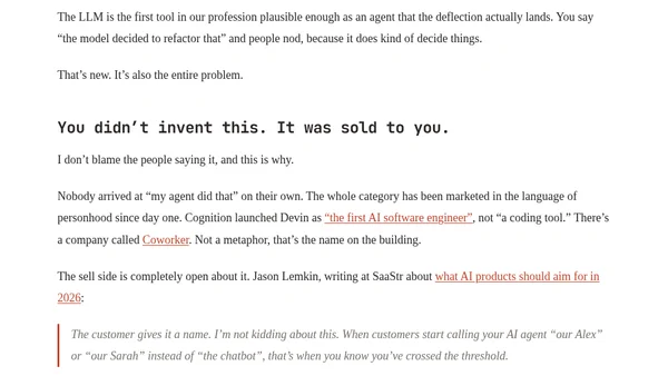 Your LLM Is Not a Colleague