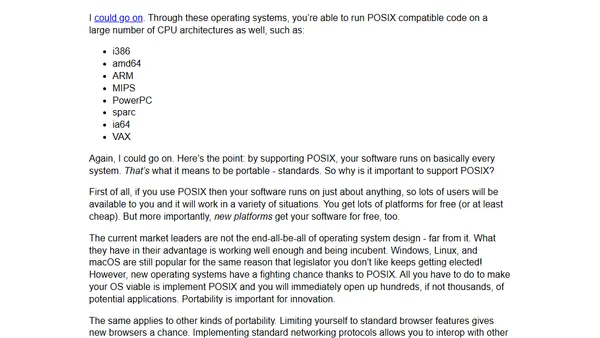 Portability matters