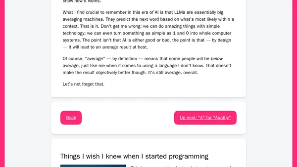"A" for "Average"