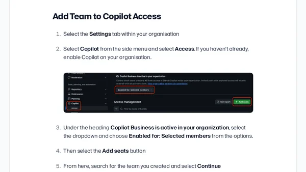 Manage GitHub Copilot seats using Teams