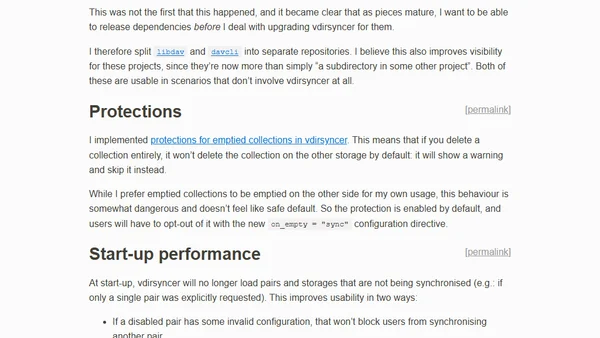 Vdirsyncer status update 2024-09