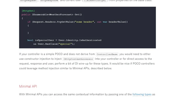 From MVC to Minimal APIs with ASP.NET Core 6.0