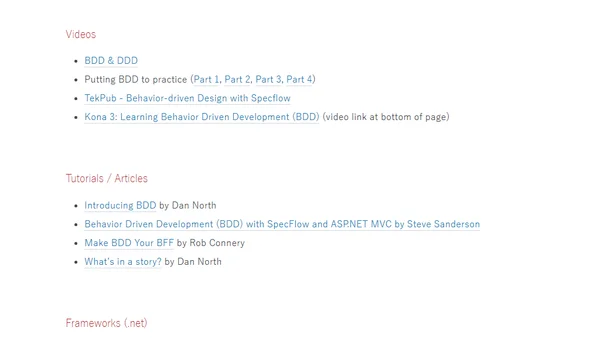 BDD Resources