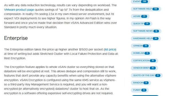 vSAN Editions