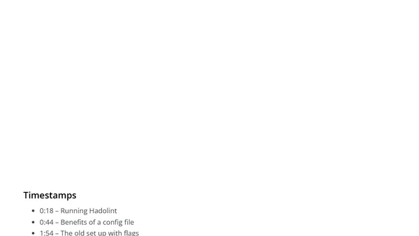 Using a Dedicated Hadolint Config File