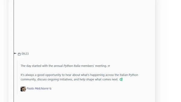 My PyCon Italia 2026
