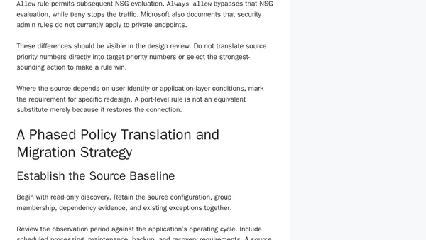 Network Policy Translation: Mapping NSX Segmentation into Azure and Hybrid Controls