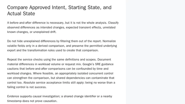 Infrastructure Change Evidence: What to Capture Before, During, and After a Change Window