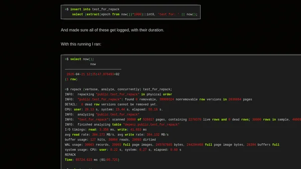 Waiting for PostgreSQL 19 – Add CONCURRENTLY option to REPACK