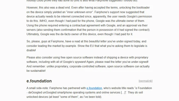 Fairphone: please lead by example!