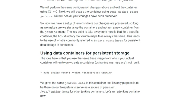 Data only Docker containers