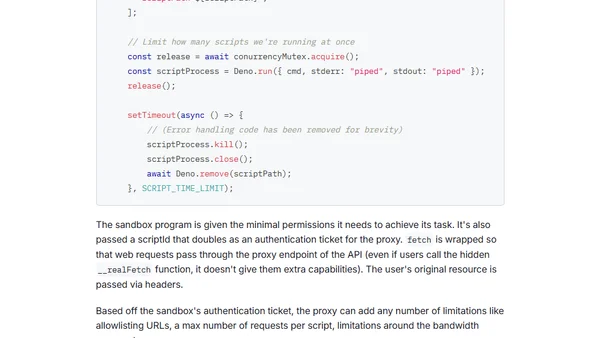 Sandboxing JavaScript Code