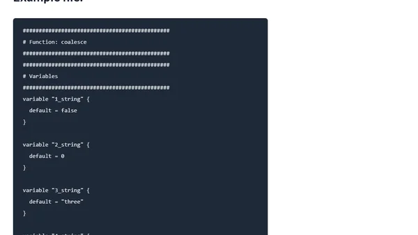 Terraform - FotD - coalesce()