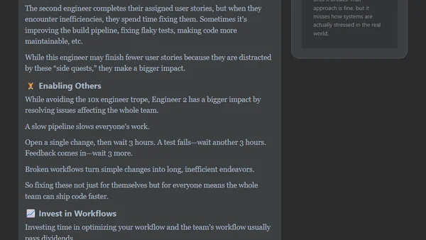 Optimizing the team’s workflow can be more impactful than building business features
