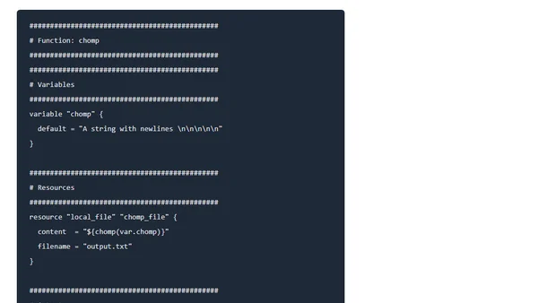 Terraform - FotD - chomp()