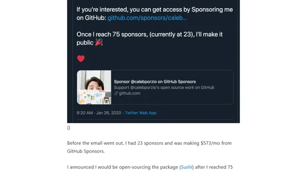 Introducing Sponsorware: How A Small Open Source Package Increased My Salary By $11k in Two Days