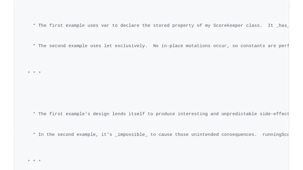 Immutable Types with Changing State in Swift