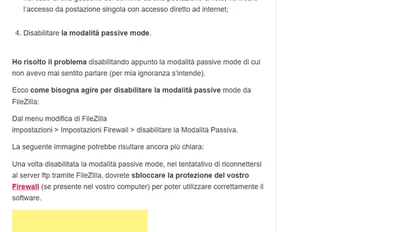 Problema via FTP