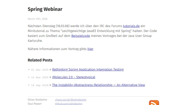 Spring Webinar